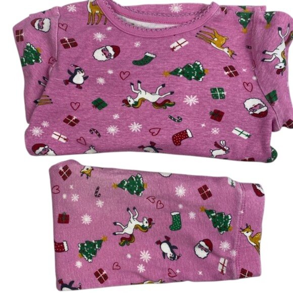 George 2 Piece Pink Holiday-Themed Pajamas size 2T - Picture 10 of 10
